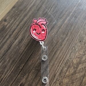 Cute Red Heart Badge Reel